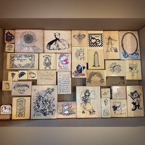 Lot of 36 Rubber Stamps